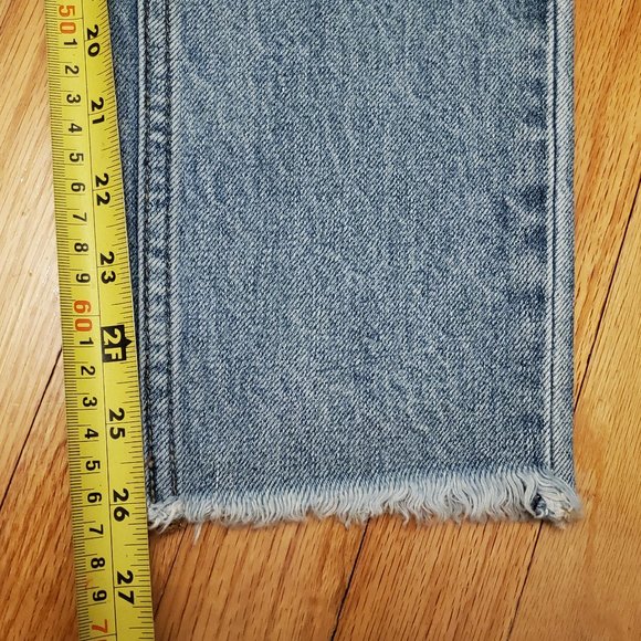 Free People Jeans Womens 27x26 Blue Light Wash Ankle Regular High Waist Mom 25 - Picture 13 of 14